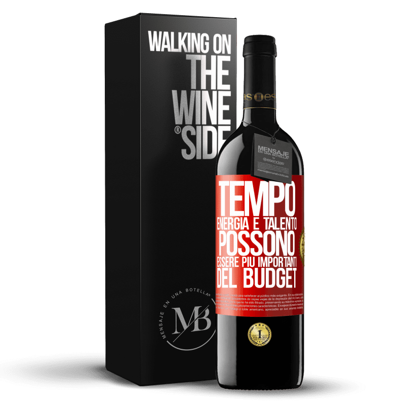 39,95 € Spedizione Gratuita | Vino rosso Edizione RED MBE Riserva Tempo, energia e talento possono essere più importanti del budget Etichetta Rossa. Etichetta personalizzabile Riserva 12 Mesi Raccogliere 2015 Tempranillo