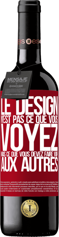 «Le design n'est pas ce que vous voyez, mais ce que vous devez faire voir aux autres» Édition RED MBE Réserve