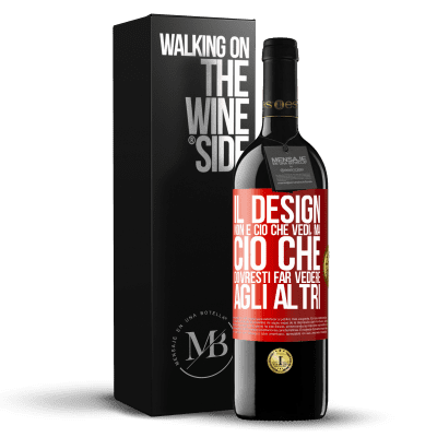 «Il design non è ciò che vedi, ma ciò che dovresti far vedere agli altri» Edizione RED MBE Riserva