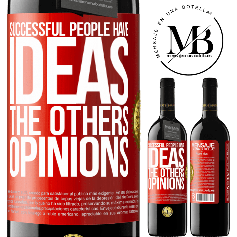 24,95 € Free Shipping | Red Wine RED Edition Crianza 6 Months Successful people have ideas. The others ... opinions Red Label. Customizable label Aging in oak barrels 6 Months Harvest 2019 Tempranillo