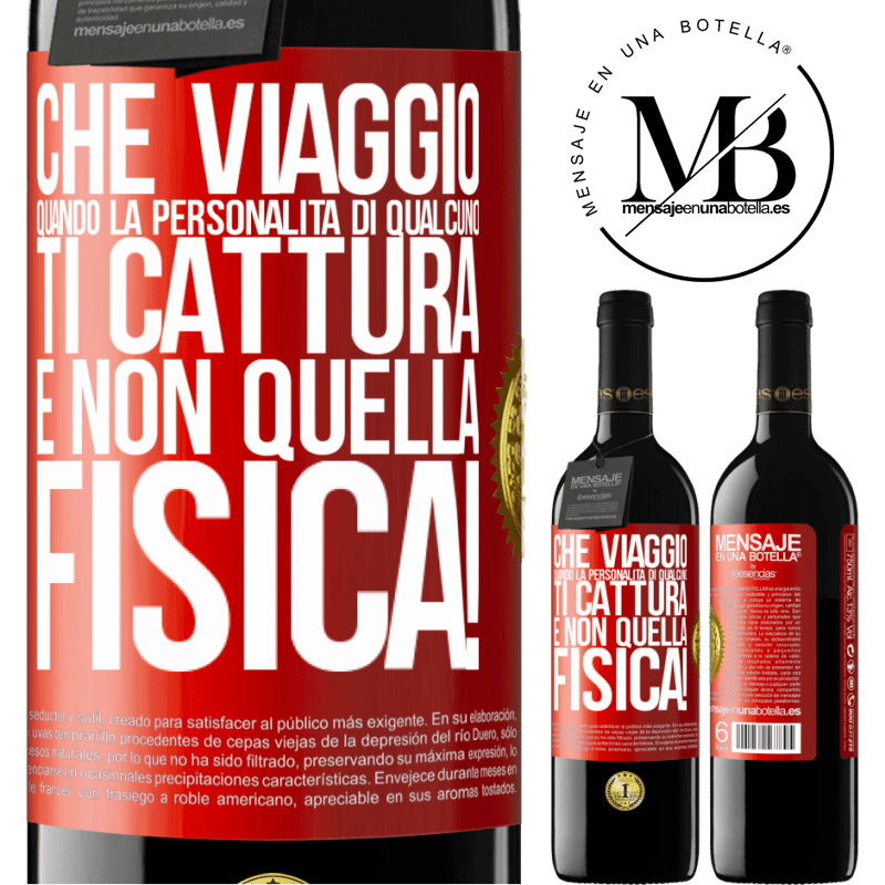 39,95 € Spedizione Gratuita | Vino rosso Edizione RED MBE Riserva che viaggio quando la personalità di qualcuno ti cattura e non quella fisica! Etichetta Rossa. Etichetta personalizzabile Riserva 12 Mesi Raccogliere 2015 Tempranillo