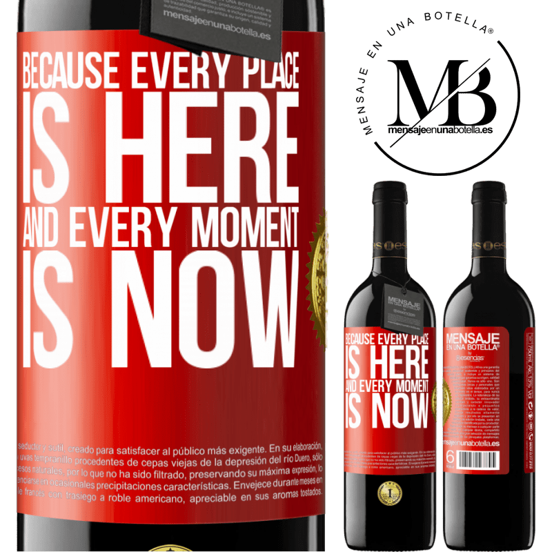 24,95 € Free Shipping | Red Wine RED Edition Crianza 6 Months Because every place is here and every moment is now Red Label. Customizable label Aging in oak barrels 6 Months Harvest 2019 Tempranillo