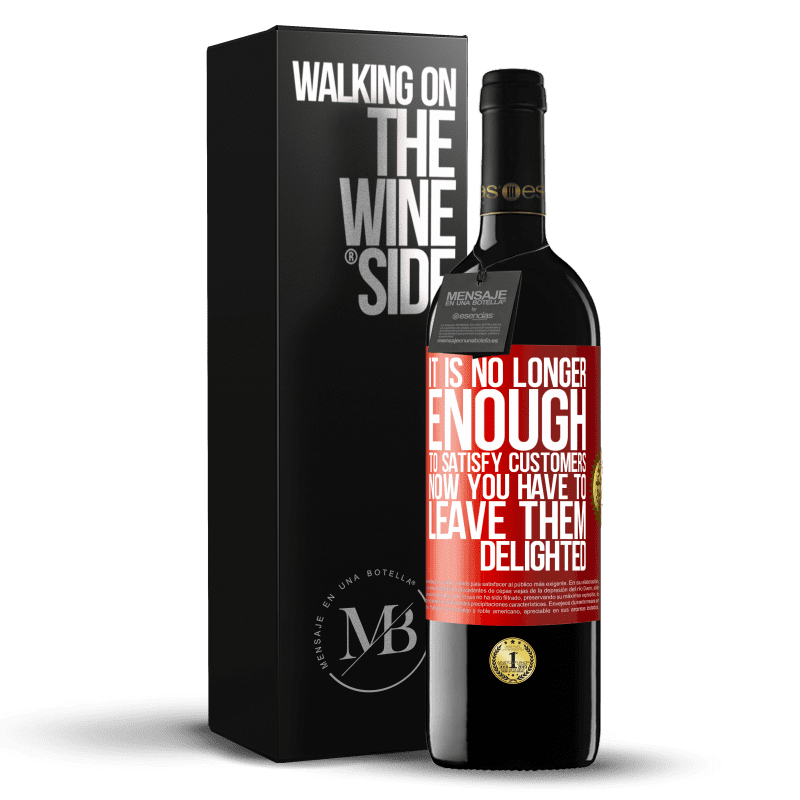 29,95 € Free Shipping | Red Wine RED Edition Crianza 6 Months It is no longer enough to satisfy customers. Now you have to leave them delighted Red Label. Customizable label Aging in oak barrels 6 Months Harvest 2020 Tempranillo