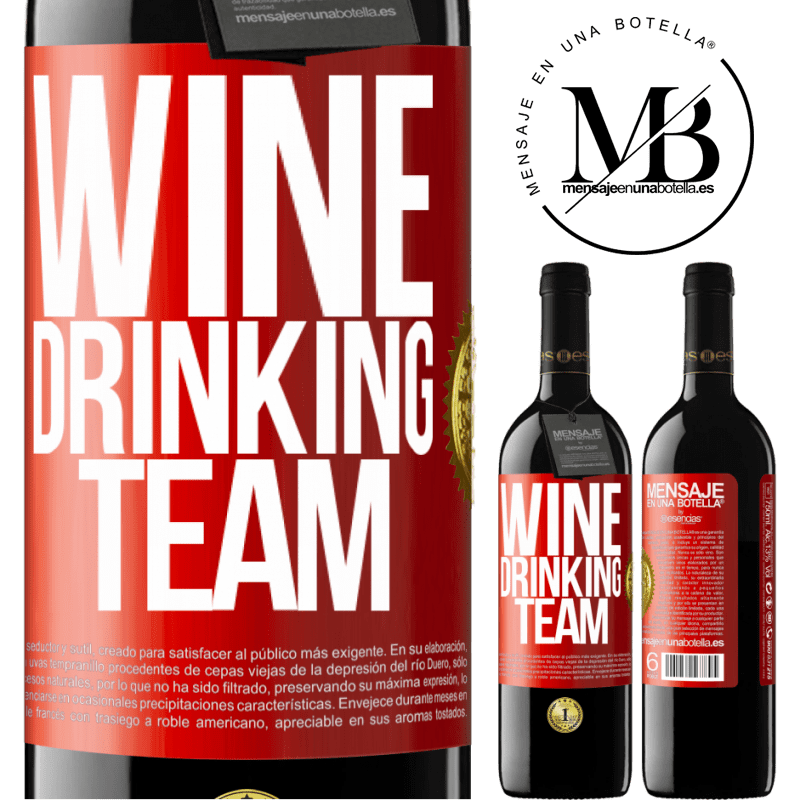 24,95 € Free Shipping | Red Wine RED Edition Crianza 6 Months Wine drinking team Red Label. Customizable label Aging in oak barrels 6 Months Harvest 2019 Tempranillo