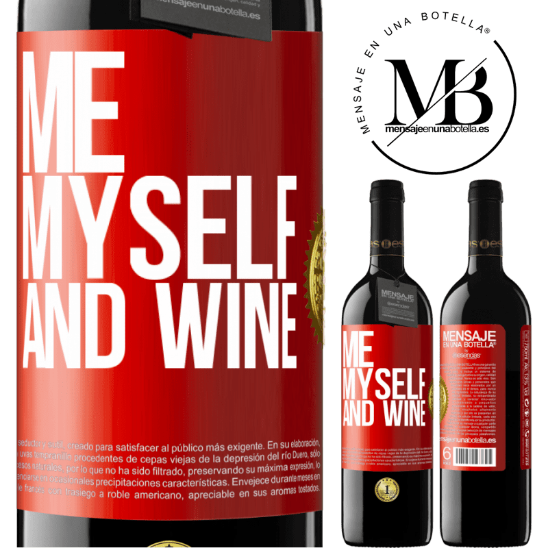 39,95 € Envio grátis | Vinho tinto Edição RED MBE Reserva Me, myself and wine Etiqueta Vermelha. Etiqueta personalizável Reserva 12 Meses Colheita 2014 Tempranillo