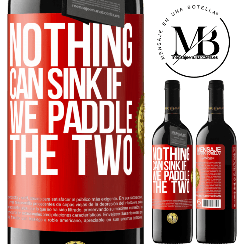 24,95 € Free Shipping | Red Wine RED Edition Crianza 6 Months Nothing can sink if we paddle the two Red Label. Customizable label Aging in oak barrels 6 Months Harvest 2019 Tempranillo