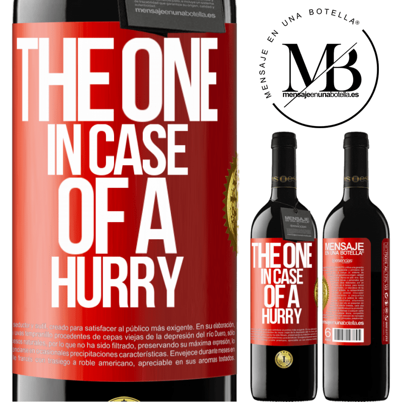 24,95 € Free Shipping | Red Wine RED Edition Crianza 6 Months The one in case of a hurry Red Label. Customizable label Aging in oak barrels 6 Months Harvest 2019 Tempranillo