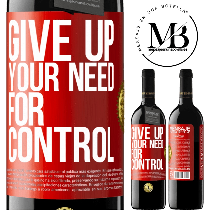 24,95 € Free Shipping | Red Wine RED Edition Crianza 6 Months Give up your need for control Red Label. Customizable label Aging in oak barrels 6 Months Harvest 2019 Tempranillo