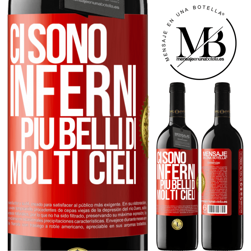 39,95 € Spedizione Gratuita | Vino rosso Edizione RED MBE Riserva Ci sono inferni più belli di molti cieli Etichetta Rossa. Etichetta personalizzabile Riserva 12 Mesi Raccogliere 2014 Tempranillo