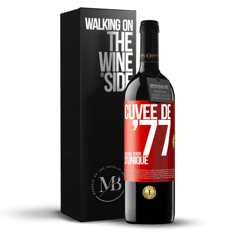 39,95 € Envoi gratuit | Vin rouge Édition RED MBE Réserve Cuvée de 77, quelque chose d'unique Étiquette Rouge. Étiquette personnalisable Réserve 12 Mois Récolte 2015 Tempranillo