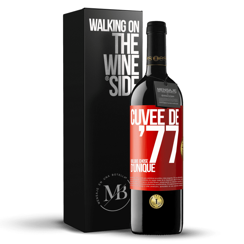 39,95 € Envoi gratuit | Vin rouge Édition RED MBE Réserve Cuvée de 77, quelque chose d'unique Étiquette Rouge. Étiquette personnalisable Réserve 12 Mois Récolte 2016 Tempranillo