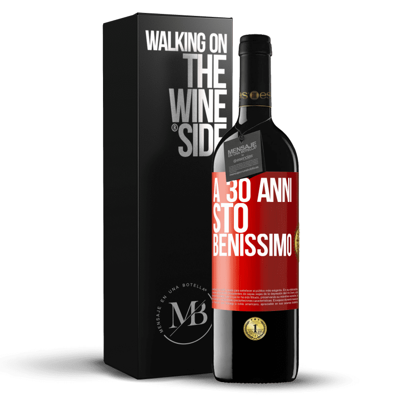 39,95 € Spedizione Gratuita | Vino rosso Edizione RED MBE Riserva A 30 anni, sto benissimo Etichetta Rossa. Etichetta personalizzabile Riserva 12 Mesi Raccogliere 2015 Tempranillo