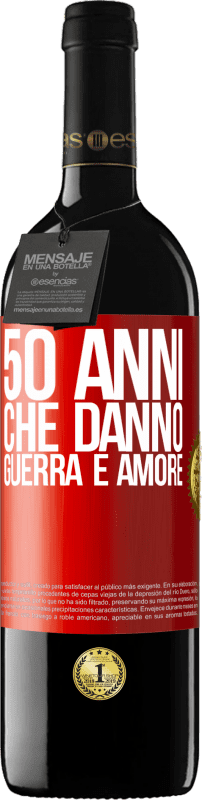 39,95 € Spedizione Gratuita | Vino rosso Edizione RED MBE Riserva 50 anni che danno guerra e amore Etichetta Rossa. Etichetta personalizzabile Riserva 12 Mesi Raccogliere 2015 Tempranillo