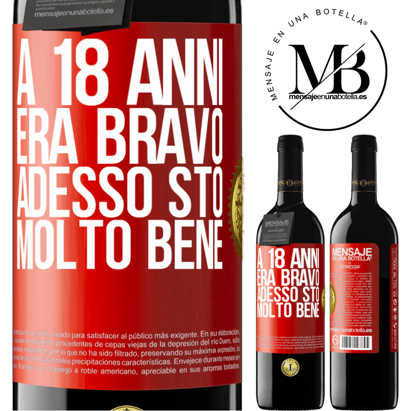 39,95 € Spedizione Gratuita | Vino rosso Edizione RED MBE Riserva A 18 anni era bravo. Adesso sto molto bene Etichetta Rossa. Etichetta personalizzabile Riserva 12 Mesi Raccogliere 2015 Tempranillo