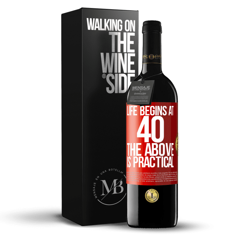 39,95 € Free Shipping | Red Wine RED Edition MBE Reserve Life begins at 40. The above is practical Red Label. Customizable label Reserve 12 Months Harvest 2015 Tempranillo