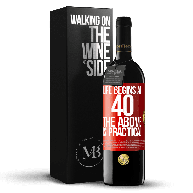 39,95 € Free Shipping | Red Wine RED Edition MBE Reserve Life begins at 40. The above is practical Red Label. Customizable label Reserve 12 Months Harvest 2016 Tempranillo