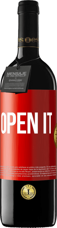 Бесплатная доставка | Красное вино Издание RED MBE Бронировать Открой его Красная метка. Настраиваемая этикетка Бронировать 12 Месяцы Урожай 2016 Tempranillo