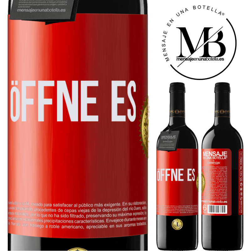 39,95 € Kostenloser Versand | Rotwein RED Ausgabe MBE Reserve Öffne es Rote Markierung. Anpassbares Etikett Reserve 12 Monate Ernte 2015 Tempranillo