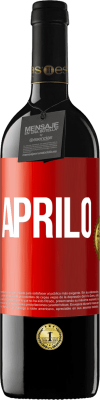 39,95 € | Vino rosso Edizione RED MBE Riserva Aprilo Etichetta Rossa. Etichetta personalizzabile Riserva 12 Mesi Raccogliere 2014 Tempranillo