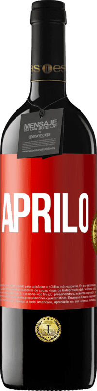 39,95 € Spedizione Gratuita | Vino rosso Edizione RED MBE Riserva Aprilo Etichetta Rossa. Etichetta personalizzabile Riserva 12 Mesi Raccogliere 2016 Tempranillo