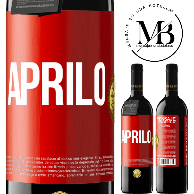 39,95 € Spedizione Gratuita | Vino rosso Edizione RED MBE Riserva Aprilo Etichetta Rossa. Etichetta personalizzabile Riserva 12 Mesi Raccogliere 2015 Tempranillo