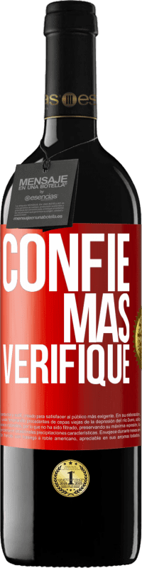 39,95 € | Vinho tinto Edição RED MBE Reserva Confie, mas verifique Etiqueta Vermelha. Etiqueta personalizável Reserva 12 Meses Colheita 2014 Tempranillo