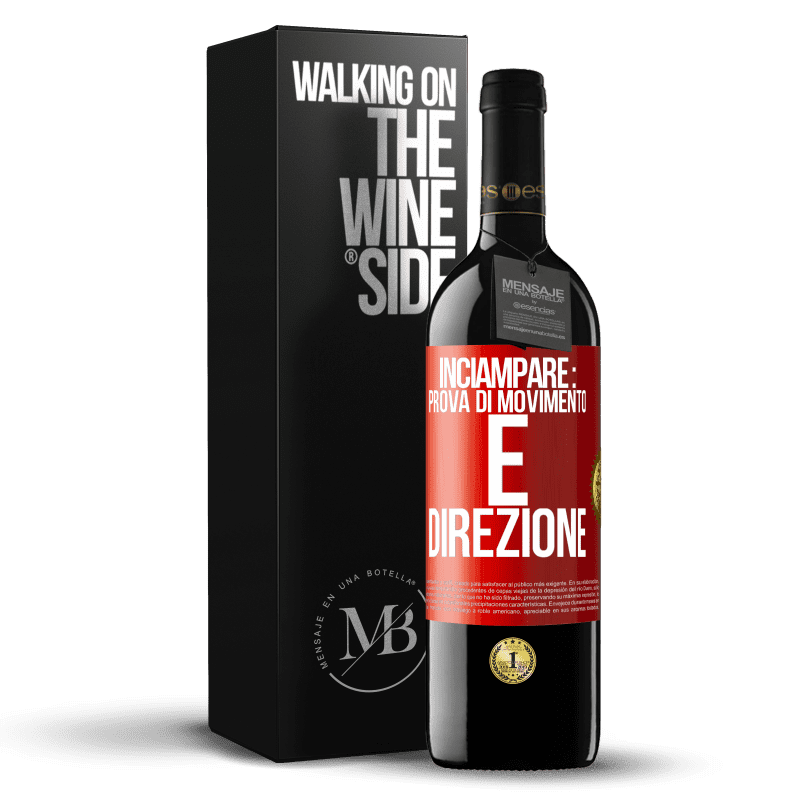 39,95 € Spedizione Gratuita | Vino rosso Edizione RED MBE Riserva Inciampare: prova di movimento e direzione Etichetta Rossa. Etichetta personalizzabile Riserva 12 Mesi Raccogliere 2014 Tempranillo