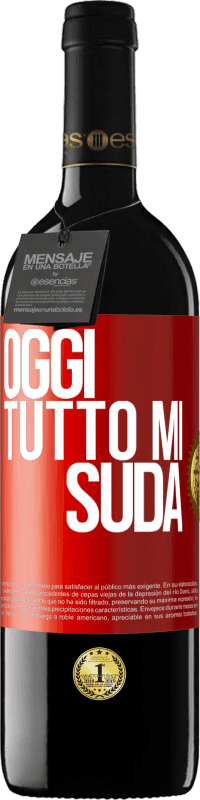 39,95 € Spedizione Gratuita | Vino rosso Edizione RED MBE Riserva Oggi tutto mi suda Etichetta Rossa. Etichetta personalizzabile Riserva 12 Mesi Raccogliere 2016 Tempranillo