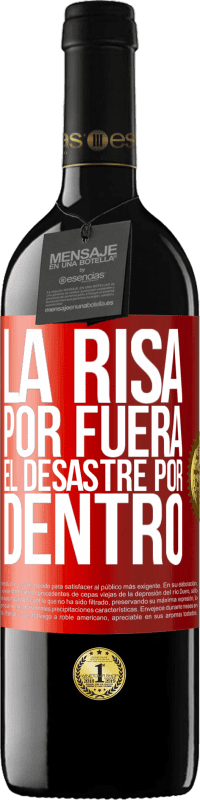 39,95 € Envío gratis | Vino Tinto Edición RED MBE Reserva La risa por fuera, el desastre por dentro Etiqueta Roja. Etiqueta personalizable Reserva 12 Meses Cosecha 2016 Tempranillo