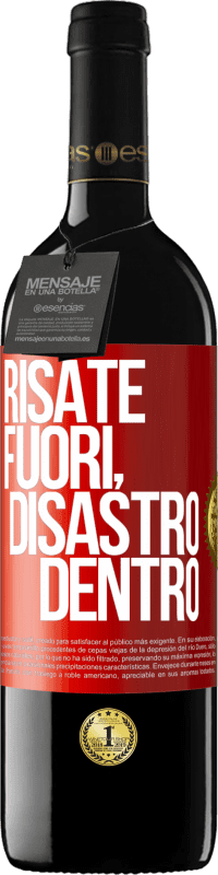 39,95 € Spedizione Gratuita | Vino rosso Edizione RED MBE Riserva Risate fuori, disastro dentro Etichetta Rossa. Etichetta personalizzabile Riserva 12 Mesi Raccogliere 2016 Tempranillo