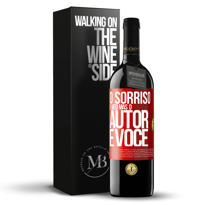 39,95 € Envio grátis | Vinho tinto Edição RED MBE Reserva O sorriso é meu, mas o autor é você Etiqueta Vermelha. Etiqueta personalizável Reserva 12 Meses Colheita 2014 Tempranillo