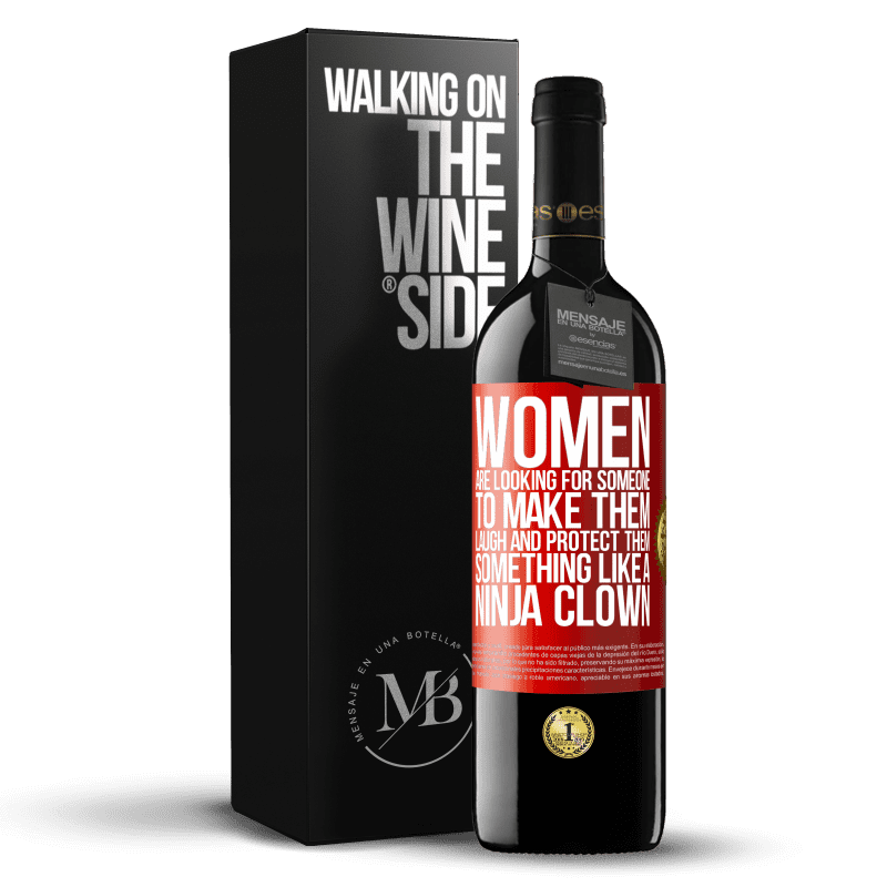 39,95 € Free Shipping | Red Wine RED Edition MBE Reserve Women are looking for someone to make them laugh and protect them, something like a ninja clown Red Label. Customizable label Reserve 12 Months Harvest 2014 Tempranillo
