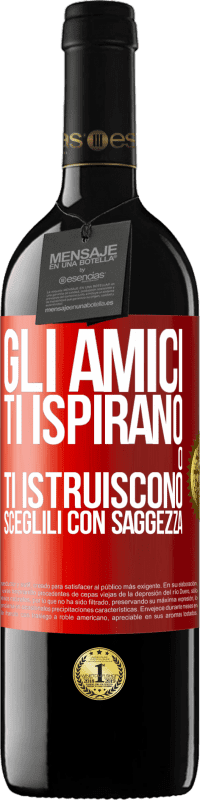 Spedizione Gratuita | Vino rosso Edizione RED MBE Riserva Gli amici ti ispirano o ti istruiscono. Sceglili con saggezza Etichetta Rossa. Etichetta personalizzabile Riserva 12 Mesi Raccogliere 2014 Tempranillo