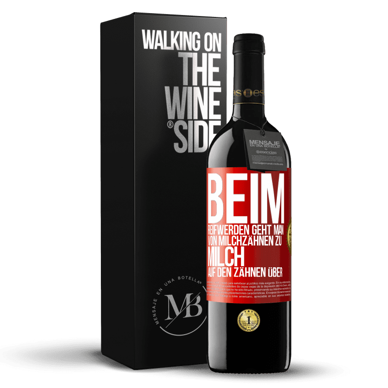 39,95 € Kostenloser Versand | Rotwein RED Ausgabe MBE Reserve Beim Reifwerden geht man von Milchzähnen zu Milch auf den Zähnen über Rote Markierung. Anpassbares Etikett Reserve 12 Monate Ernte 2016 Tempranillo