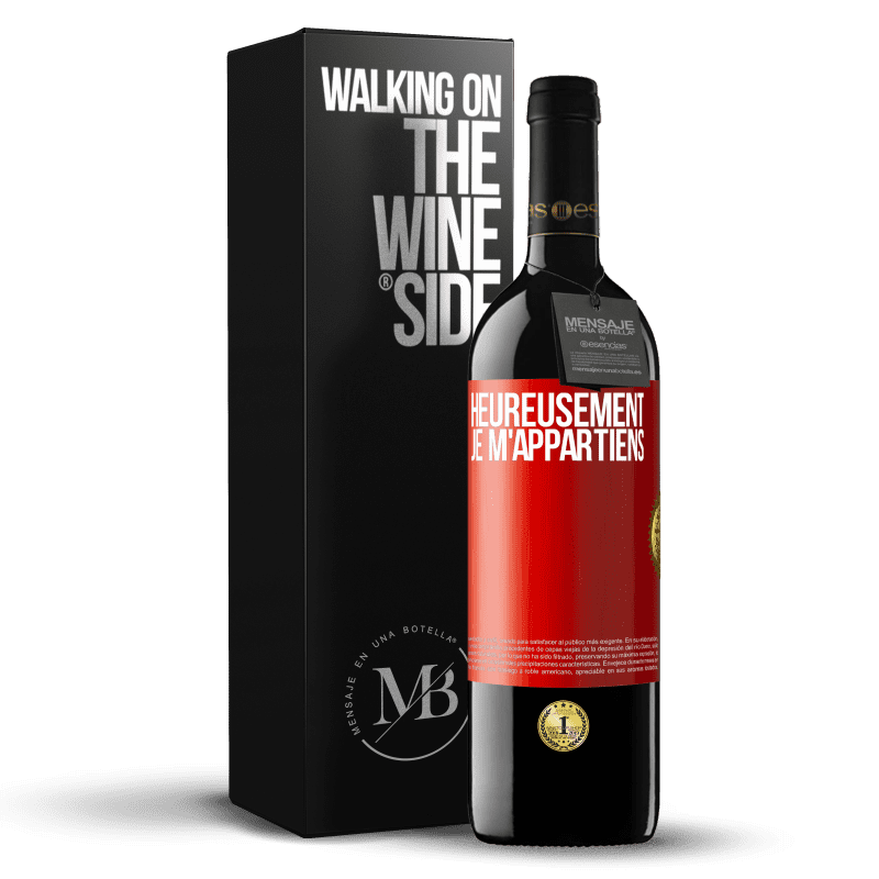 39,95 € Envoi gratuit | Vin rouge Édition RED MBE Réserve Heureusement, je m'appartiens Étiquette Rouge. Étiquette personnalisable Réserve 12 Mois Récolte 2014 Tempranillo