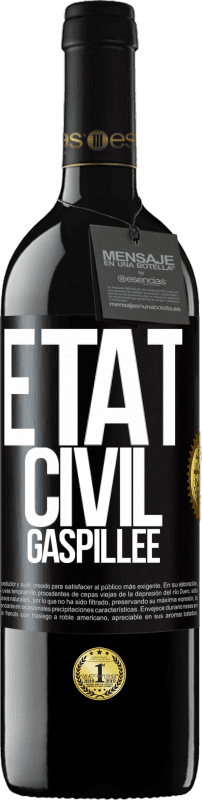 39,95 € | Vin rouge Édition RED MBE Réserve État civil: gaspillée Étiquette Noire. Étiquette personnalisable Réserve 12 Mois Récolte 2015 Tempranillo