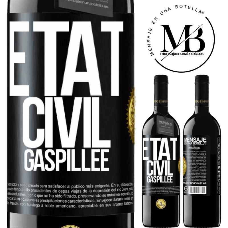 39,95 € Envoi gratuit | Vin rouge Édition RED MBE Réserve État civil: gaspillée Étiquette Noire. Étiquette personnalisable Réserve 12 Mois Récolte 2016 Tempranillo