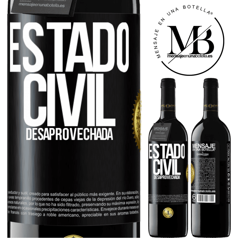 39,95 € Envío gratis | Vino Tinto Edición RED MBE Reserva Estado civil: desaprovechada Etiqueta Negra. Etiqueta personalizable Reserva 12 Meses Cosecha 2014 Tempranillo