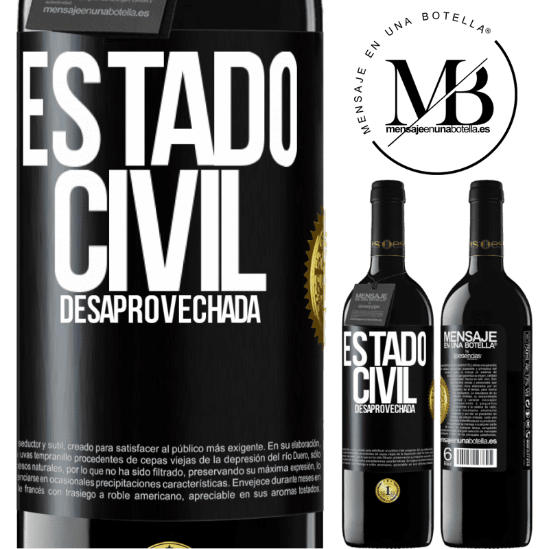 39,95 € Envío gratis | Vino Tinto Edición RED MBE Reserva Estado civil: desaprovechada Etiqueta Negra. Etiqueta personalizable Reserva 12 Meses Cosecha 2016 Tempranillo