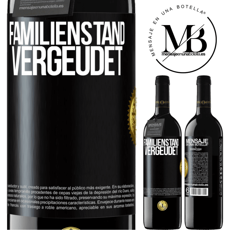 39,95 € Kostenloser Versand | Rotwein RED Ausgabe MBE Reserve Familienstand: vergeudet Schwarzes Etikett. Anpassbares Etikett Reserve 12 Monate Ernte 2014 Tempranillo