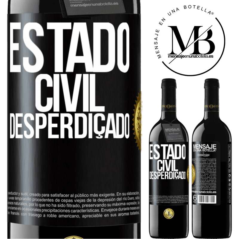39,95 € Envio grátis | Vinho tinto Edição RED MBE Reserva Estado civil: desperdiçado Etiqueta Preta. Etiqueta personalizável Reserva 12 Meses Colheita 2016 Tempranillo