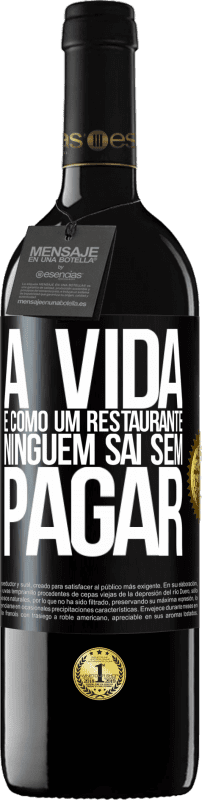 «A vida é como um restaurante, ninguém sai sem pagar» Edição RED MBE Reserva