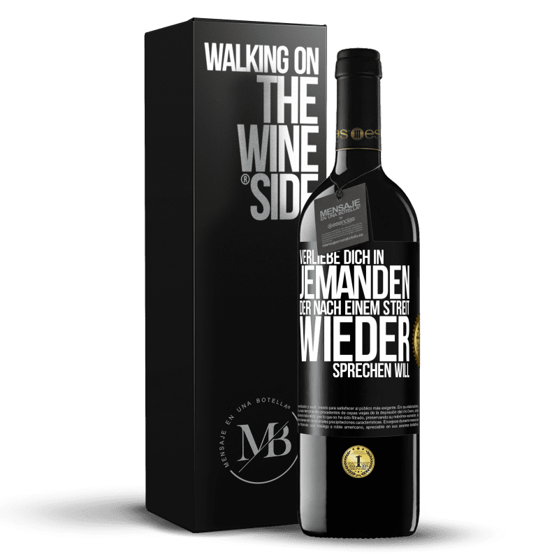 39,95 € Kostenloser Versand | Rotwein RED Ausgabe MBE Reserve Verliebe dich in jemanden, der nach einem Streit wieder sprechen will Schwarzes Etikett. Anpassbares Etikett Reserve 12 Monate Ernte 2015 Tempranillo