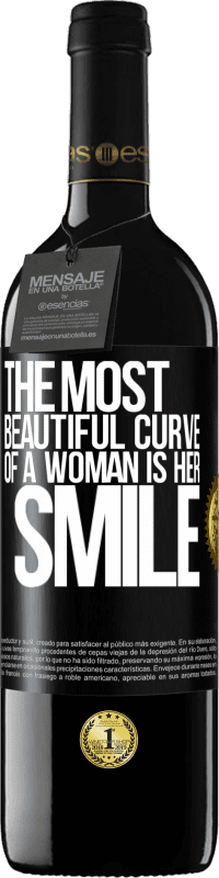 39,95 € 免费送货 | 红酒 RED版 MBE 预订 女人最美丽的曲线是她的微笑 黑标. 可自定义的标签 预订 12 个月 收成 2014 Tempranillo