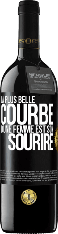 39,95 € Envoi gratuit | Vin rouge Édition RED MBE Réserve La plus belle courbe d'une femme est son sourire Étiquette Noire. Étiquette personnalisable Réserve 12 Mois Récolte 2016 Tempranillo