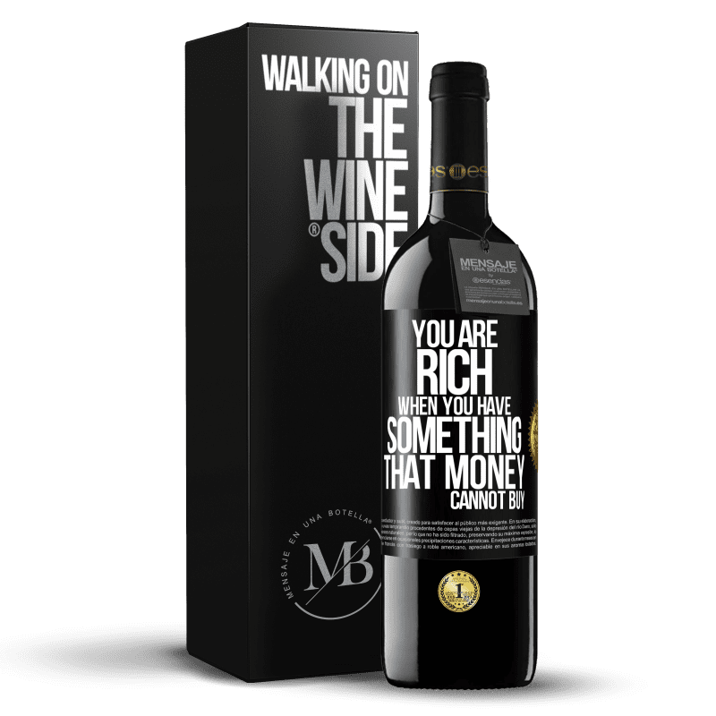 39,95 € Free Shipping | Red Wine RED Edition MBE Reserve You are rich when you have something that money cannot buy Black Label. Customizable label Reserve 12 Months Harvest 2015 Tempranillo