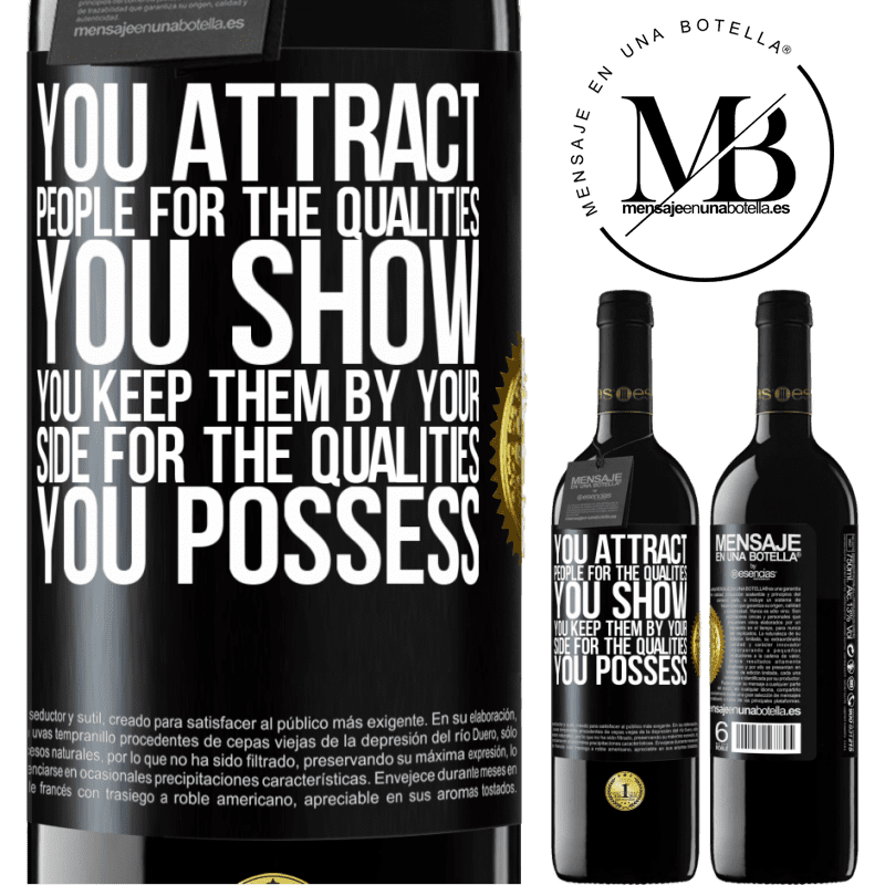 24,95 € Free Shipping | Red Wine RED Edition Crianza 6 Months You attract people for the qualities you show. You keep them by your side for the qualities you possess Black Label. Customizable label Aging in oak barrels 6 Months Harvest 2019 Tempranillo