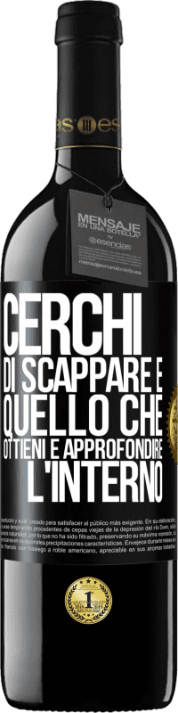 39,95 € Spedizione Gratuita | Vino rosso Edizione RED MBE Riserva Cerchi di scappare e quello che ottieni è approfondire l'interno Etichetta Nera. Etichetta personalizzabile Riserva 12 Mesi Raccogliere 2016 Tempranillo