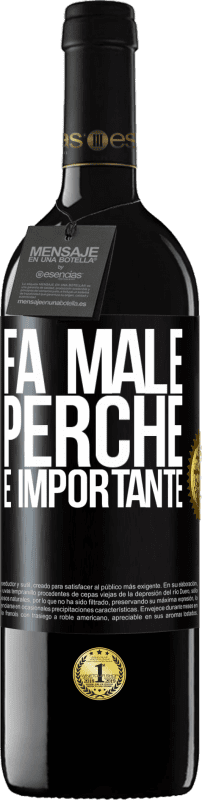 39,95 € Spedizione Gratuita | Vino rosso Edizione RED MBE Riserva Fa male perché è importante Etichetta Nera. Etichetta personalizzabile Riserva 12 Mesi Raccogliere 2016 Tempranillo