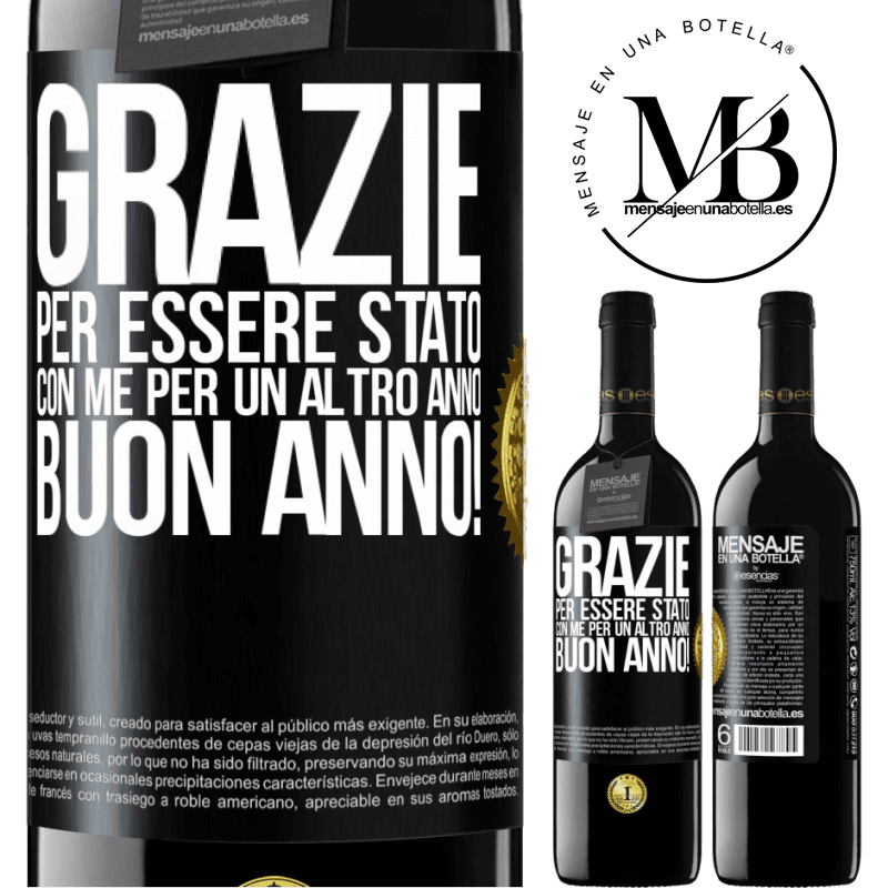 39,95 € Spedizione Gratuita | Vino rosso Edizione RED MBE Riserva Grazie per essere stato con me per un altro anno. Buon anno! Etichetta Nera. Etichetta personalizzabile Riserva 12 Mesi Raccogliere 2015 Tempranillo